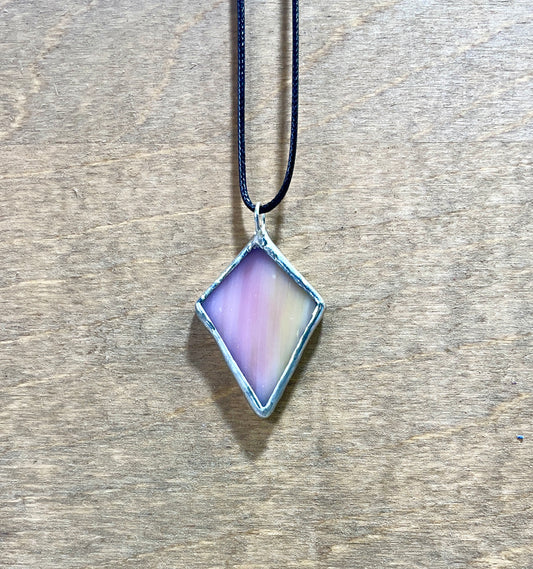 Diamond Shaped Stained Glass Necklace