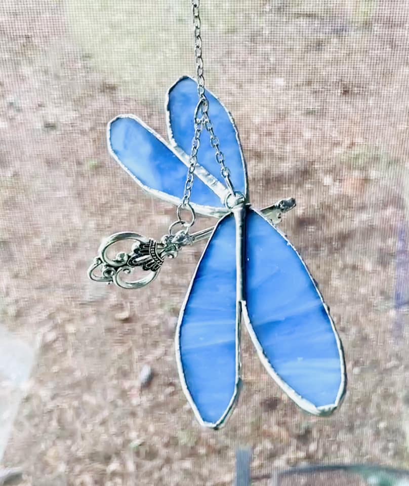 Stained Glass Dragonfly Suncatcher