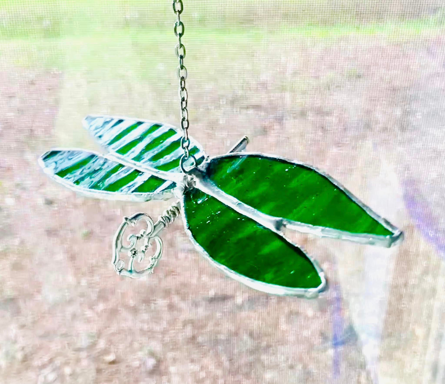 Stained Glass Dragonfly Suncatcher