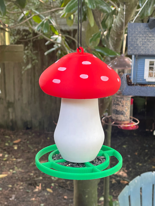 Mushroom Bird Feeder