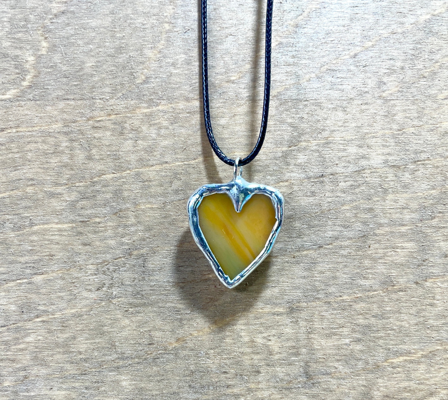 Heart Stained Glass Necklace