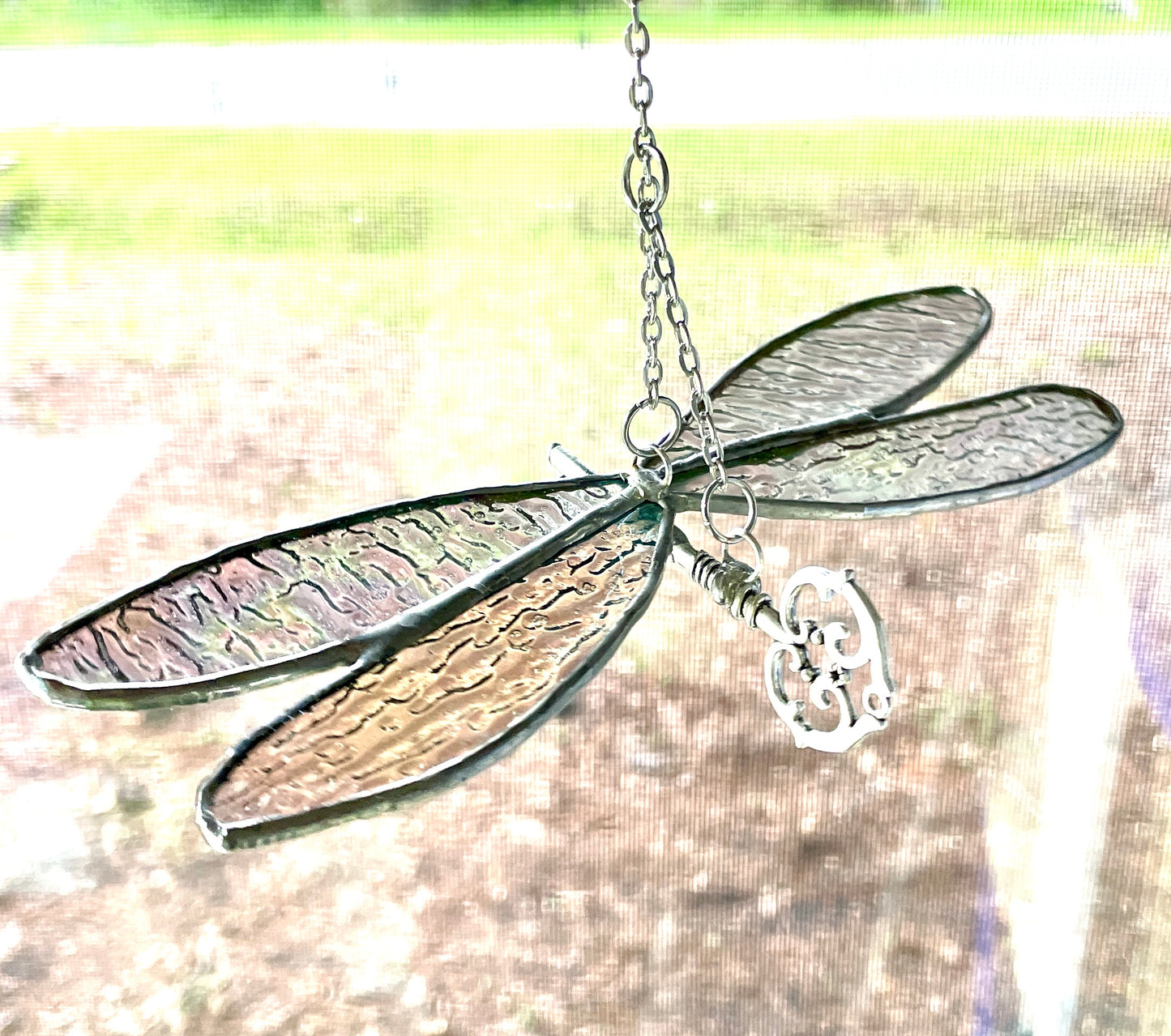 Stained Glass Dragonfly Suncatcher